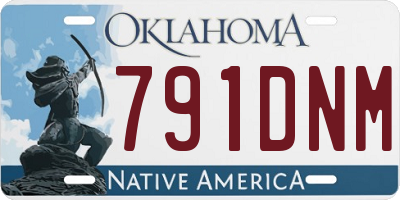OK license plate 791DNM