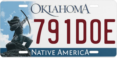 OK license plate 791DOE