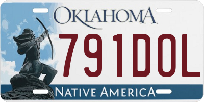 OK license plate 791DOL