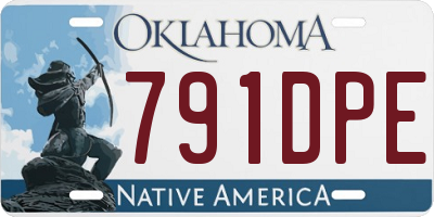 OK license plate 791DPE
