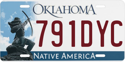 OK license plate 791DYC