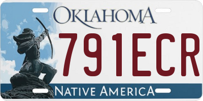 OK license plate 791ECR