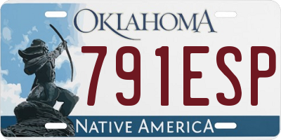 OK license plate 791ESP