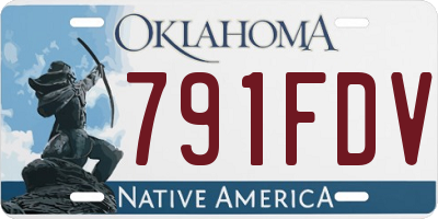 OK license plate 791FDV