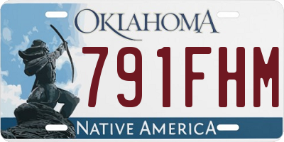 OK license plate 791FHM