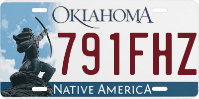 OK license plate 791FHZ