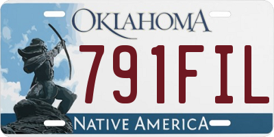 OK license plate 791FIL