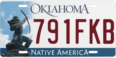 OK license plate 791FKB