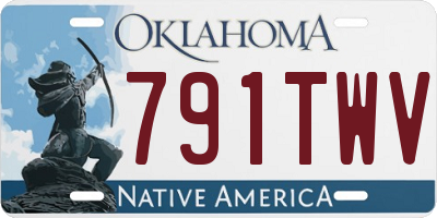 OK license plate 791TWV