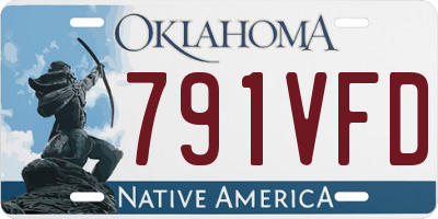 OK license plate 791VFD