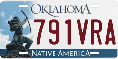 OK license plate 791VRA