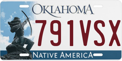 OK license plate 791VSX