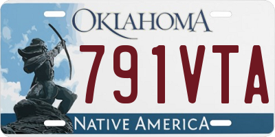 OK license plate 791VTA