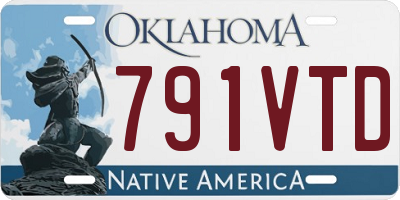 OK license plate 791VTD