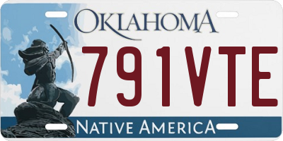 OK license plate 791VTE