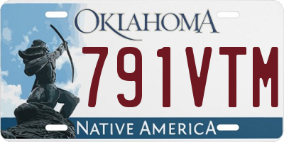 OK license plate 791VTM