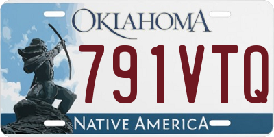OK license plate 791VTQ