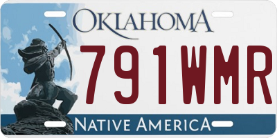 OK license plate 791WMR