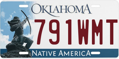 OK license plate 791WMT