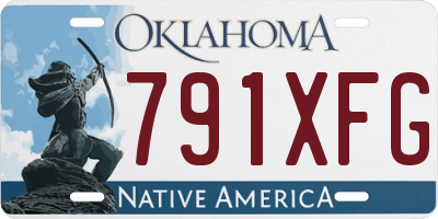 OK license plate 791XFG