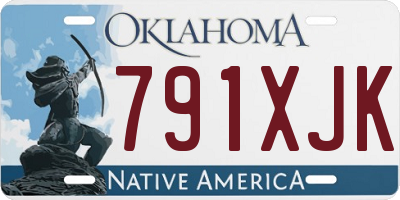 OK license plate 791XJK