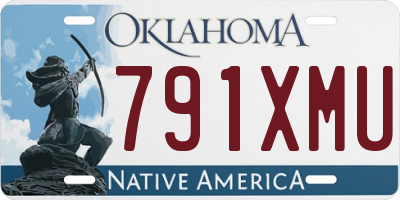 OK license plate 791XMU