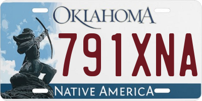 OK license plate 791XNA