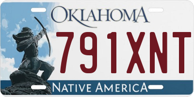 OK license plate 791XNT