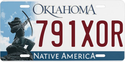 OK license plate 791XOR