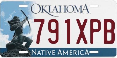 OK license plate 791XPB
