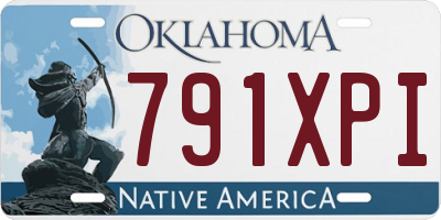 OK license plate 791XPI