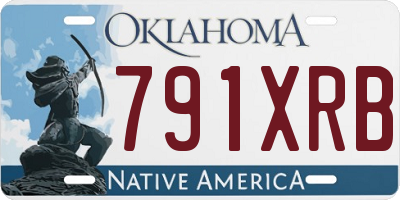 OK license plate 791XRB