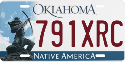OK license plate 791XRC