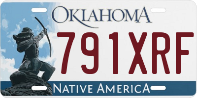 OK license plate 791XRF