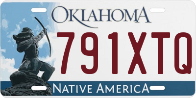 OK license plate 791XTQ
