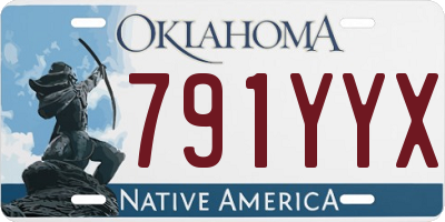 OK license plate 791YYX