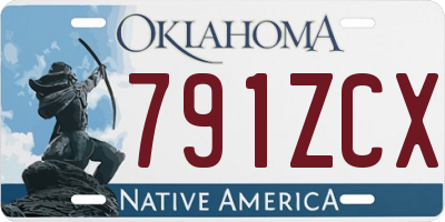 OK license plate 791ZCX