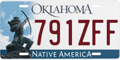 OK license plate 791ZFF