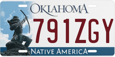 OK license plate 791ZGY