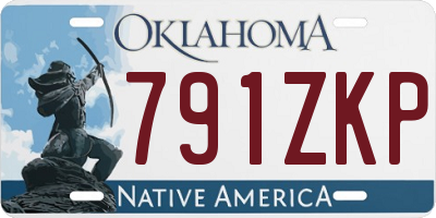 OK license plate 791ZKP