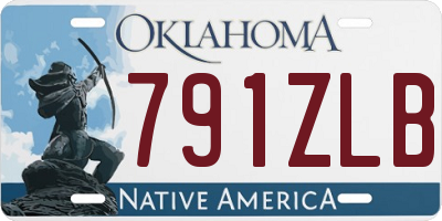 OK license plate 791ZLB