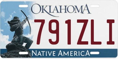 OK license plate 791ZLI