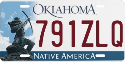 OK license plate 791ZLQ