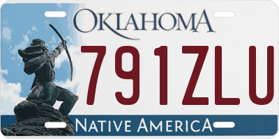 OK license plate 791ZLU