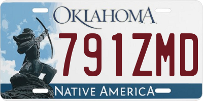 OK license plate 791ZMD