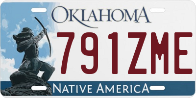 OK license plate 791ZME