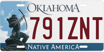 OK license plate 791ZNT