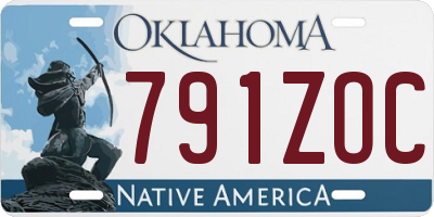 OK license plate 791ZOC