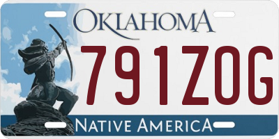 OK license plate 791ZOG