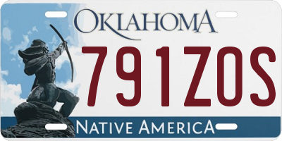 OK license plate 791ZOS